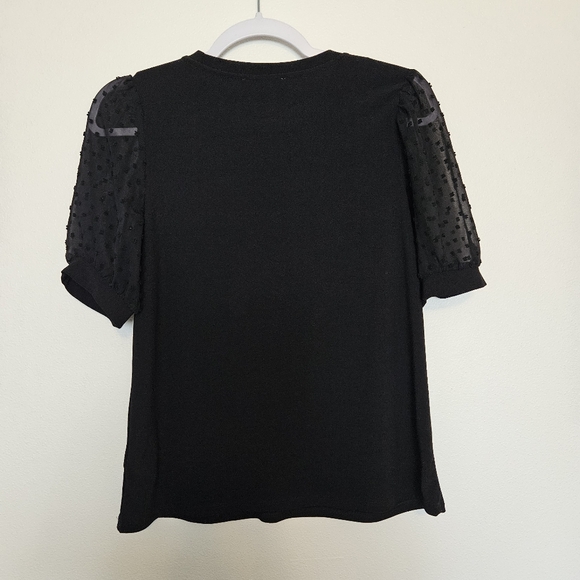 CeCe Black Top Puff Sleeves - Picture 5 of 9